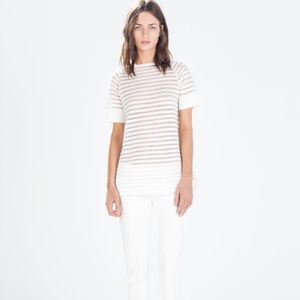 Zara white striped shirt Size S